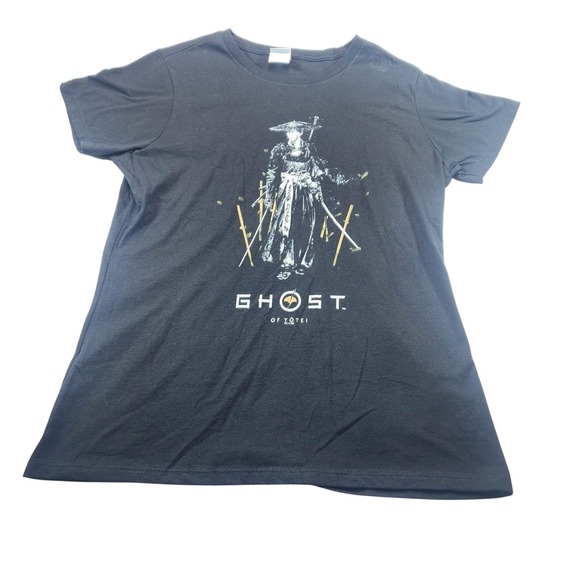 Port & Company Other - Ghost of Yotei Graphic Tee Mens L Black Ring Spun Cotton Gaming PS5